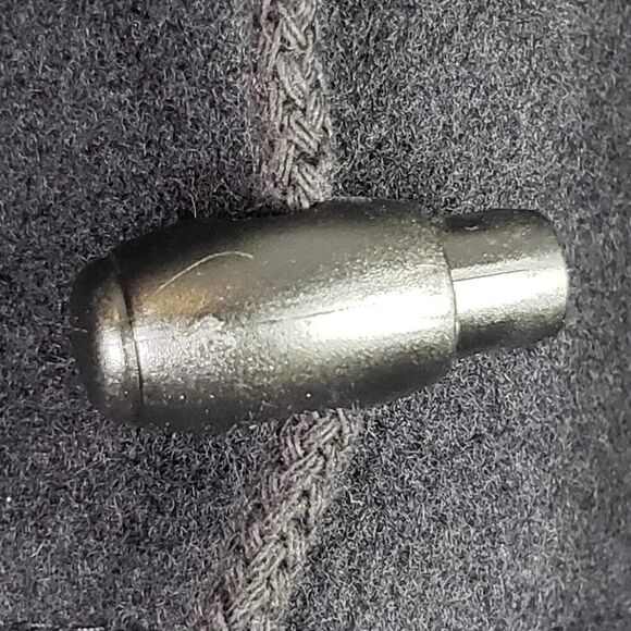 LL Bean Duffle Coat Mens L Large Navy Blue Wool Toggle Jacket Hood Vintage - Picture 6 of 10